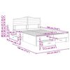 vidaXL Bed Frame with Drawer Sonoma Oak 140 x 190 cm Engineered Wood