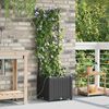 vidaXL Garden Planter Black 40 x 40 x 142 cm Steel