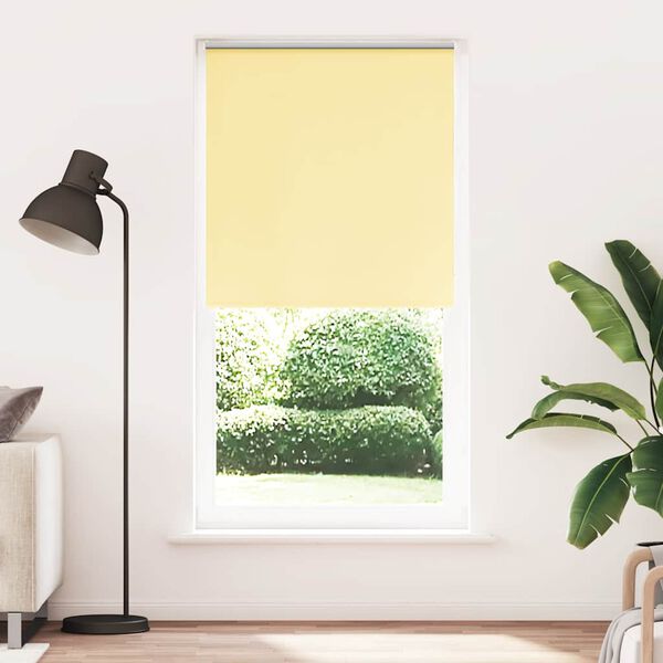 vidaXL Roller Blind Blackout Yellow 110x210 cm Fabric Width 105.7 cm Polyester