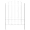 vidaXL Garden Fence 7 pcs White 170 x 225 cm Powder-Coated Steel