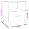 vidaXL Bedside Cabinets 2 pcs High Gloss White Engineered Wood