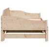 vidaXL Daybed with Trundle without Mattress 90x190 cm Single Solid Wood
