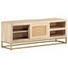 vidaXL TV Cabinet 110x30x40 cm Solid Wood Mango and Iron