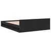 vidaXL Bed Frame with Drawers without Mattress Black 150x200 cm King Size