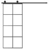 vidaXL Sliding Door with Hardware Set 90x205 cm ESG Glass&Aluminium