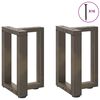 vidaXL Coffee Table Legs T-Shaped&nbsp;2 pcs Black 28x25x(42-43) cm Steel
