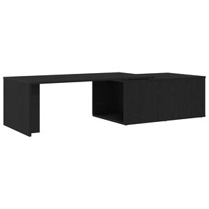 vidaXL Coffee Table Black Oak 150 x 50 x 35 cm Engineered Wood