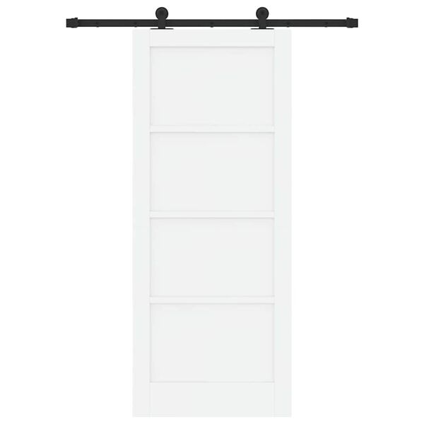 vidaXL Sliding Door ORKDAL White 83 x 202 cm Solid Pine Wood
