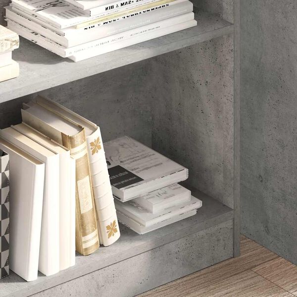 vidaXL Bookcase Concrete Grey 80x24x109 cm Engineered Wood