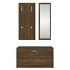 vidaXL 3-in-1 Shoe Cabinet Set Brown Oak Engineered Wood