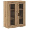 vidaXL Highboard 2 pcs Artisan Oak Engineered Wood and Glass