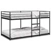 vidaXL Bunk Bed without Mattress Black 90x200 cm Steel