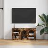 vidaXL TV Cabinet Smoked Oak 80 x 35 x 40 cm Engineered Wood