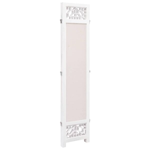 vidaXL 3-Panel Room Divider Cream 105x165 cm Fabric