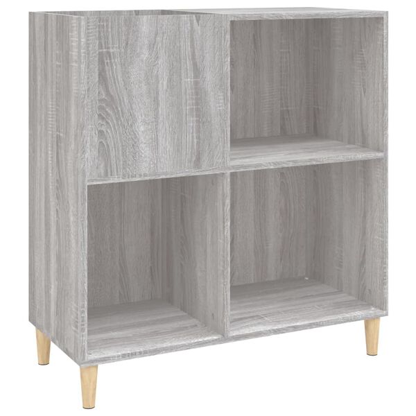 vidaXL Record Cabinet Grey Sonoma 84.5x38x89 cm Engineered Wood