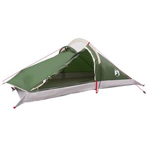 vidaXL Backpacking Tent Green 2-Person 185T Polyester with PU Coating