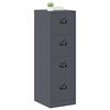 vidaXL File Cabinet with Drawer 2 pcs Anthracite 44 x 50 x 139 cm