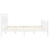 vidaXL Bed Frame without Mattress White 200x200 cm Solid Wood Pine