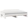 vidaXL Daybed with Trundle without Mattress White 90x200 cm Solid Wood