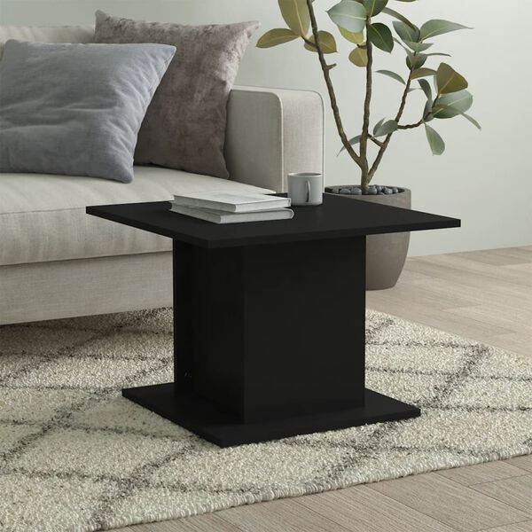 vidaXL Coffee Table Black 55.5x55.5x40 cm Engineered Wood