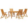 vidaXL Garden Dining Set 5 pcs Brown Solid Acacia Wood
