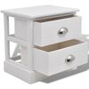 vidaXL French Bedside Cabinets 2 pcs White
