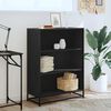 vidaXL Book Cabinet Black 80.5x35x107.5 cm Engineered Wood
