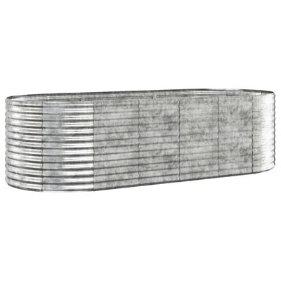 vidaXL Garden Raised Bed Powder-coated Steel 249x100x68 cm Silver