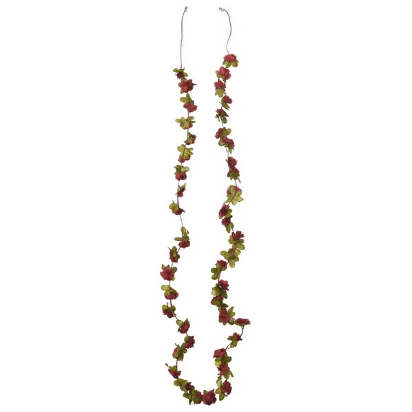 vidaXL Flower Garlands 6 pcs Wine Red 250 cm