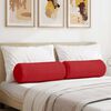 vidaXL Bolster Pillows 2 pcs Red Ø 25 x 70 cm Fabric