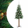 vidaXL Slim Christmas Tree Green 150 cm PVC and Solid Pine wood