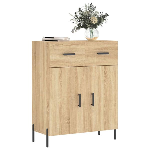 vidaXL Sideboard Sonoma Oak 69.5x34x90 cm Engineered Wood