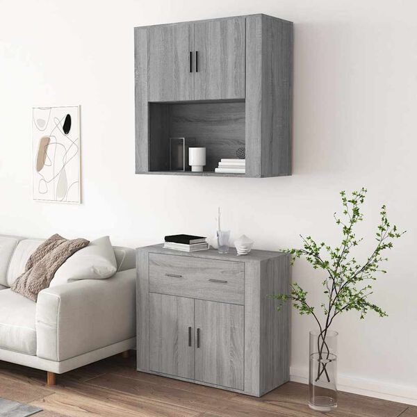 vidaXL Highboard Grey Sonoma Engineered Wood