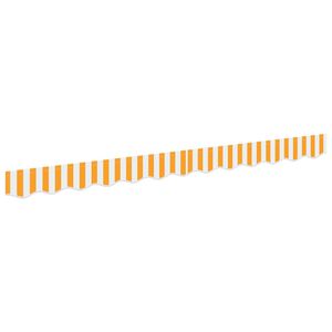 vidaXL Awning Valance Replacement Yellow and White 2.5 m Polyester