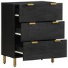 vidaXL Sideboards 2 pcs Black 60x33x75 cm Engineered Wood