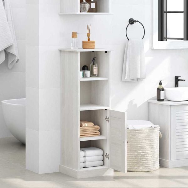 vidaXL Bathroom Cabinet VIGO White and Antique White 37 x 34 x 110 cm