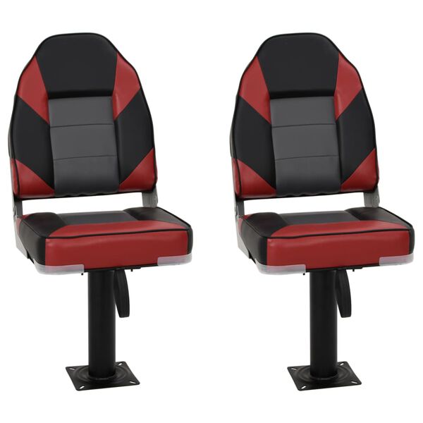 vidaXL Boat Seats 2 pcs with Pedestal 360&deg; Rotatable