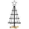vidaXL Christmas Cone Tree with Stand Black 60 cm Steel