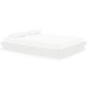 vidaXL Bed Frame without Mattress White Solid Wood King Size