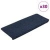 vidaXL Stair Mats Self-adhesive 30 pcs Blue 65x24,5x3,5 cm