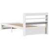 vidaXL Bed Frame with Headboard without Mattress White 90x190 cm Single