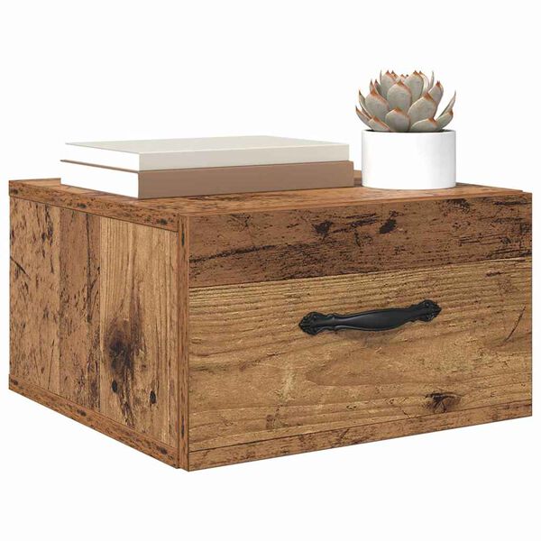 vidaXL Bedside Cabinet Old wood 35 x 35 x 20 cm Engineered wood