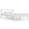 vidaXL Bed Frame without Mattress White Solid Pinewood 100x200 cm