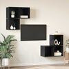 vidaXL TV Cabinet Set Wall-mounted 4 pcs Black Oak Engineered Wood
