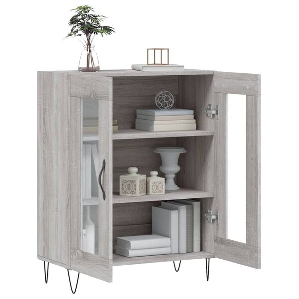 vidaXL Sideboard Grey Sonoma 69.5x34x90 cm Engineered Wood