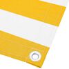 vidaXL Balcony Screen Yellow and White Stripe 75x700 cm