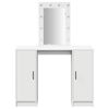 vidaXL Dressing Table White 102 x 33 x 135 cm Engineered Wood