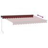 vidaXL Manual Retractable Awning Burgundy 350x250 cm