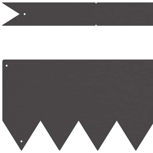 vidaXL Lawn Edging 20 pcs Black 100 x 0.05 x 15 cm Cold Rolled Steel