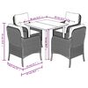 vidaXL 5 Piece Garden Dining Set with Cushions Beige Poly Rattan